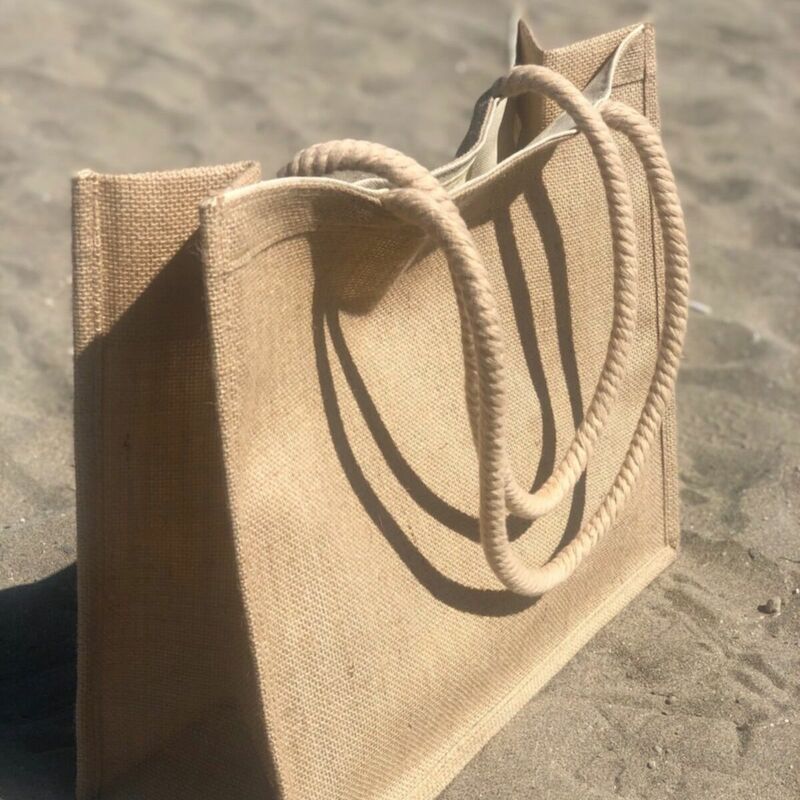 Strand Tasche Stroh Gewebt Strand Tasche Große Breite und Inneren Tasche Strand Tasche Stilvolle und Bequem Können Fit 2-3 große Handtücher Jetzt V