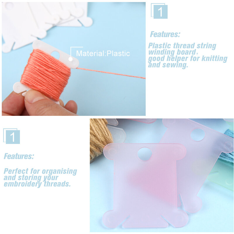 5 Soorten Borduurgaren Houder Floss Craft Spoel Kruissteek Opslag Houder Plastic Naaigaren Board Kaart Draad Organisator