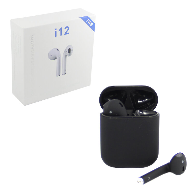 Fones de ouvido sem fio tws i12 + airpods + original + iphone + android + bluetooth