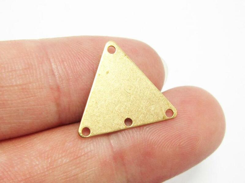 Dijes triangulares para pendientes, 50 piezas, Conector de enlace, 18,5x0,5mm, hallazgos de latón, suministros para hacer joyas R944