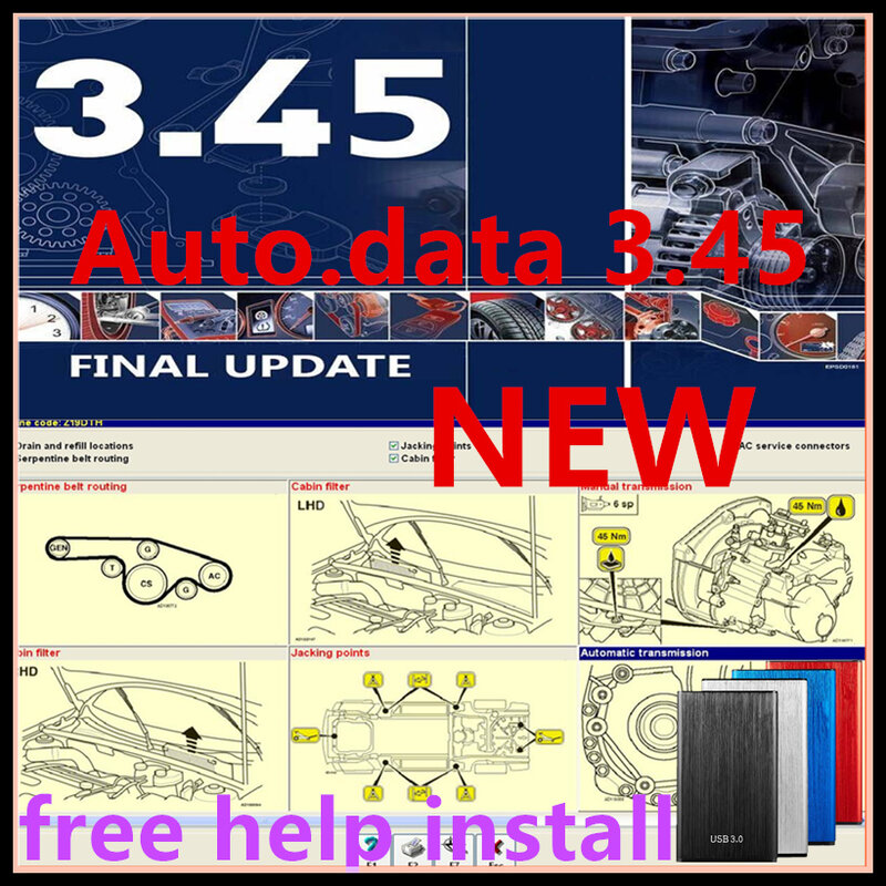 Auto dados 3.45 Diagramas de fiação Os dados instalam o software video do Autodata, fácil instalam o software do carro, ajuda da taxa instalam, o mais novo