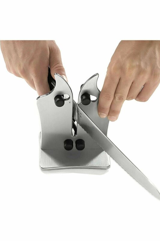 Инструмент для заточки ножей с Баварским лезвием вперед и назад, достаточно будет переместиться вверх и вниз, чтобы потерять чеку.