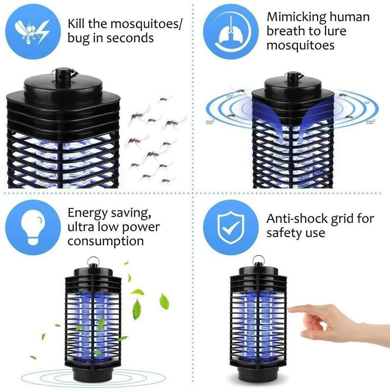 Lampara antitosquitos 3W mata Bombilla mosquito electrico con luz ultravioleta 220-240V urządzenie przeciw komarom zewnętrzne przeciw komarom