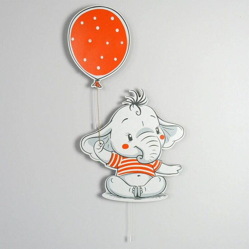 Воздушный шар, Детский слон, деревянный дизайн, светильник, Декоративные Современные Настенные светильники для спальни, светильник, модель 2021 026