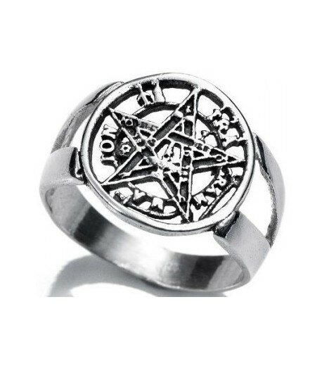 Anel tetragramaton prata esterlina (20)-(feito na espanha)
