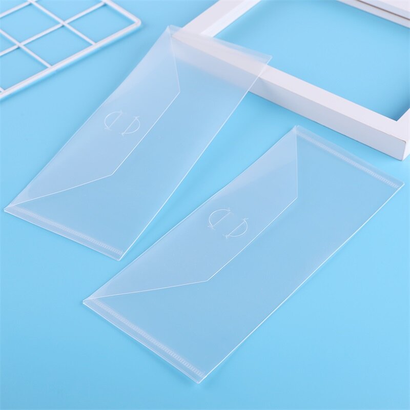 3.9x9.4inches 10PCS/set Plastic Storage Pockets For Slimline Dies Collection Magic Tape PVC Storage Bag 2020
