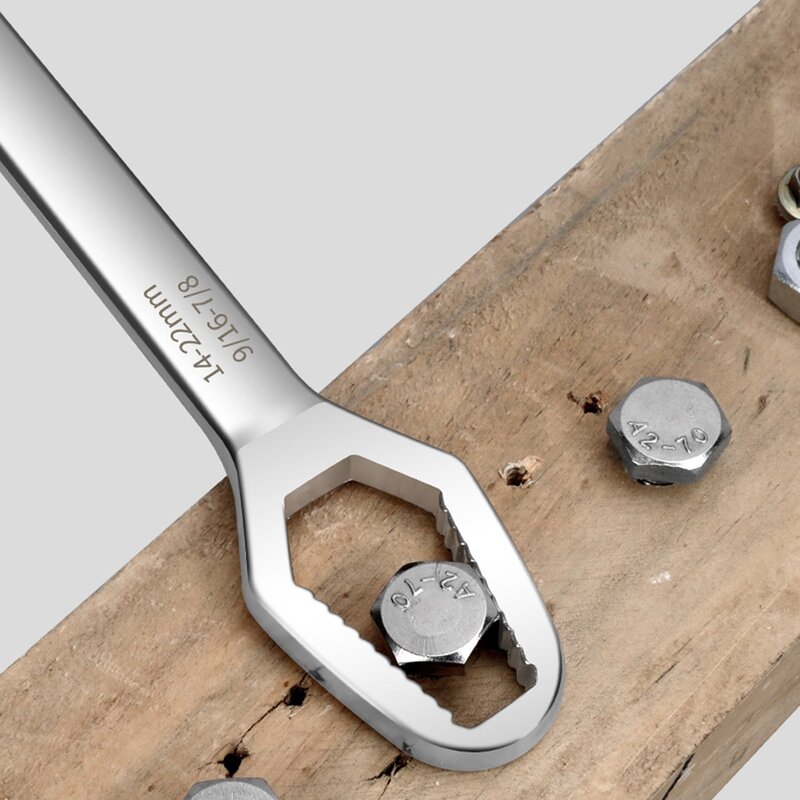 Universal torx chave de cabeça dupla chave ajustável 8-22mm chave de catraca chave inglesa para bicicleta motocicleta carro reparação ferramentas