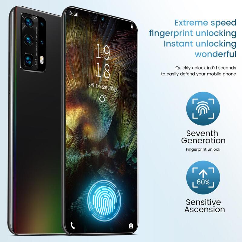 2020 Hot Sale P40 Pro Facial Recognition Smartphone 10-Core 8GB +512GB HD+ full Screen 5G LTE Dual SIM Mobile Phone with GPS