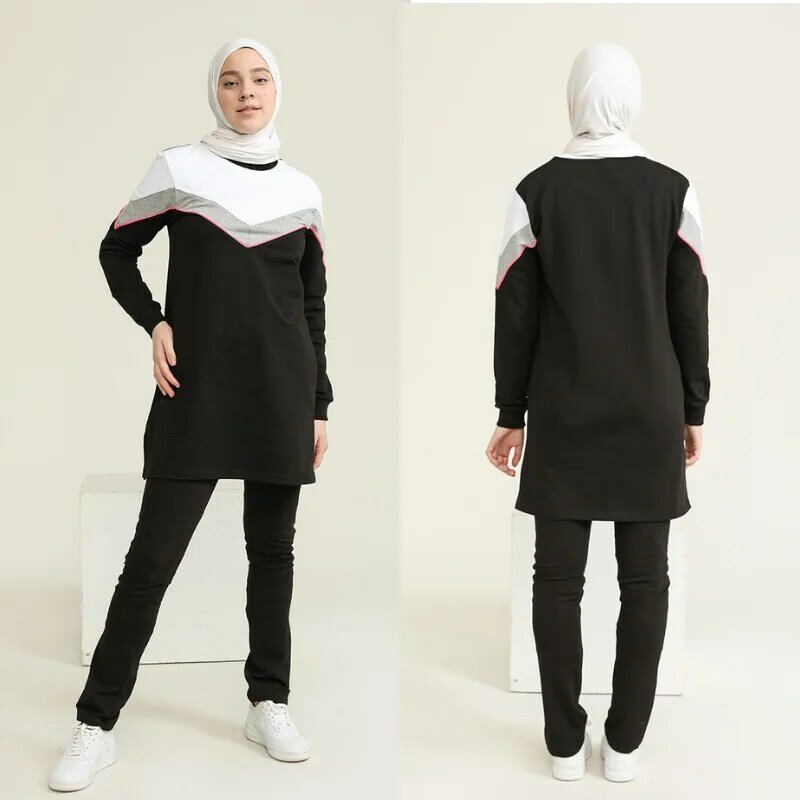 Chándal de talla grande para mujer, ropa de moda musulmana de arabia, Dubái, 100%, hecho en Turquía, abayas, hijab musulmán
