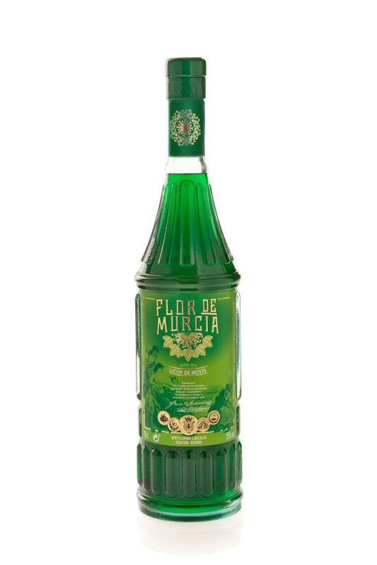 Licor de Menta Flor de Murcia, Botella 70 Cl. Grado alcohólico 25º