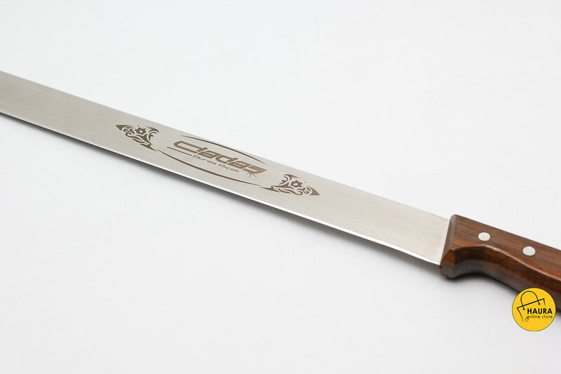 Erzurum-cuchillo de acero inoxidable de 52cm, cuchillo largo afilado para cortar carne, jamón, Shawarma, giroscopio, espada de calidad para Cocina