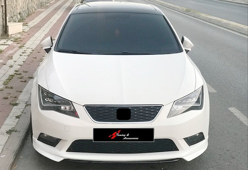 Custom Style Front Bumper Lip For Seat Leon 2017 car accessories splitter lip diffuser car tuning wing side skirts