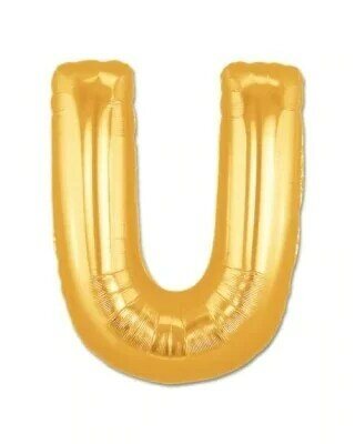Globo de aluminio con letras en U, Color dorado, 40 pulgadas, 431620950