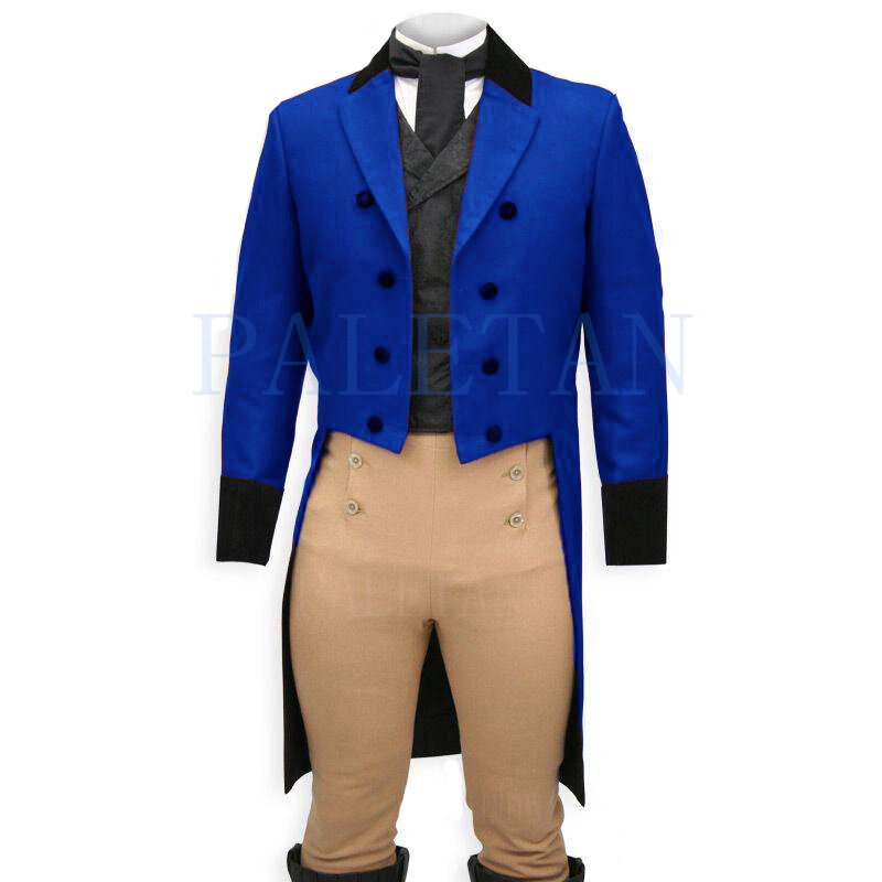 Abrigo largo con solapa de pico para hombre, ropa de escenario, chaleco de tres piezas, traje masculino personalizado (chaqueta + Pantalones + chaleco)