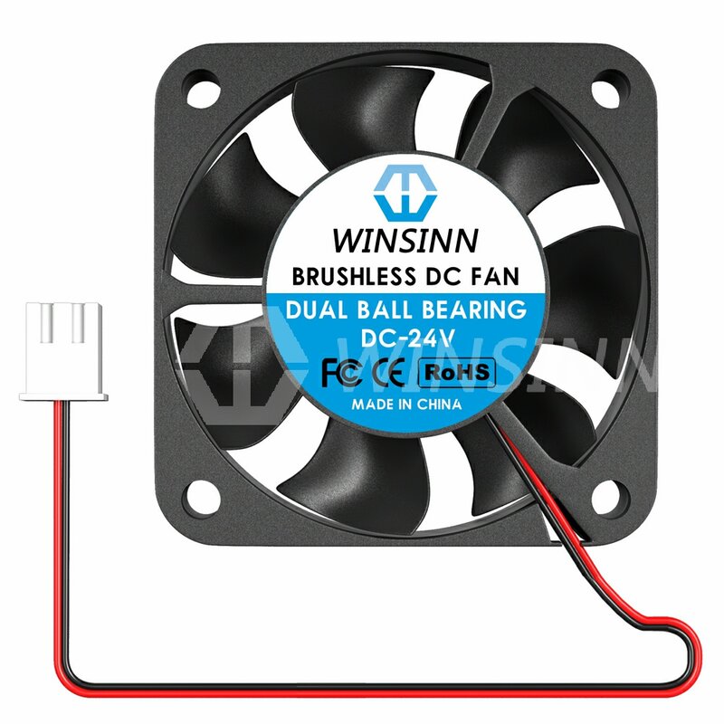 WINSINN 4010 40 мм вентилятор постоянного тока 5 в 12 В 24 В гидравлический/двойной шарикоподшипник Бесщеточное охлаждение 40x10 мм 2 контакта 3 контакта