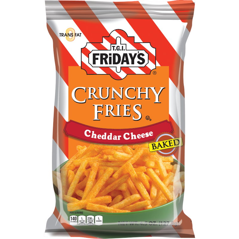 CIBO TGI Friday's Cheddar Cheese Crunchy Fries Patatine Fritte Film Patatine Formaggio Cheddar
