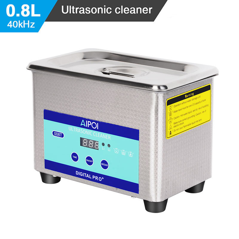 AIPOI Ultrasonic Cleaner 800ml, 40KHz, per occhiali, occhiali, occhiali da sole, gioielli, orologi, protesi elettrodomestico