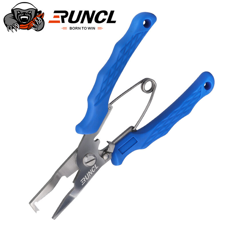 RUNCL S8 3 Cr Stainless Steel Fishing Pliers Grip Set Split Ring Cutters Line Hook Recover Fishing Tackle High Quality Tool