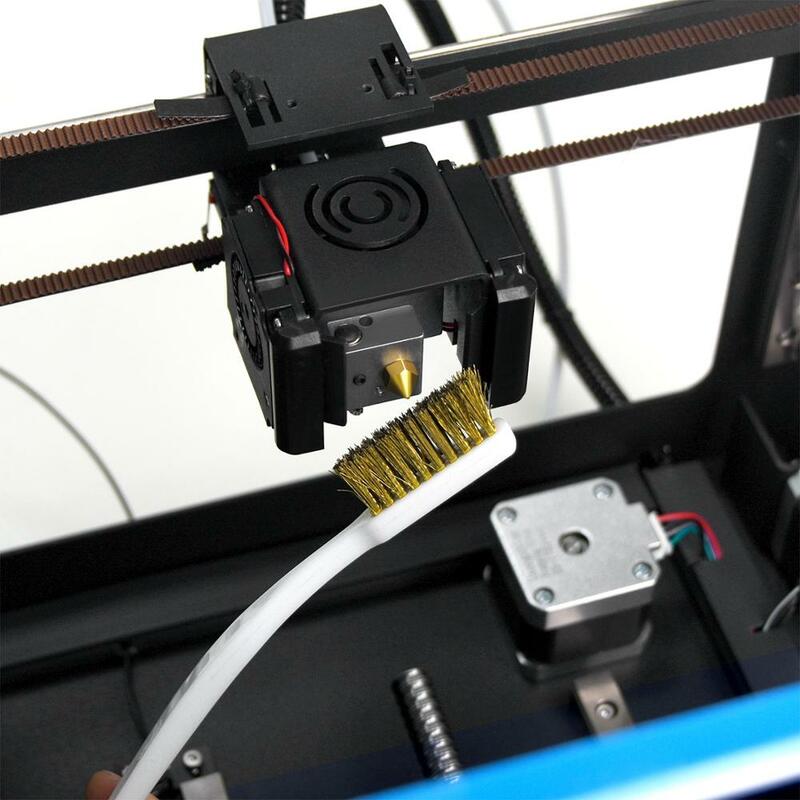 1/2/3Pcs Koperdraad Tandenborstel Nozzle Voor 3D Printer Accessoires Ender 3 CR10 MK8 E3D Extruder cleaner Tool Koperen Borstel Handvat