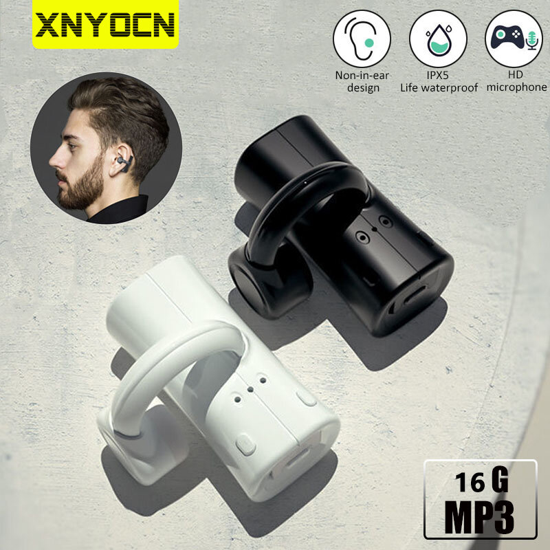 Xnyocn Wireless Bone Conduction หูฟัง HIFI บลูทูธ5.2ชุดหูฟังกันน้ำสำหรับกีฬาหูฟังสนับสนุนแฮนด์ฟรี