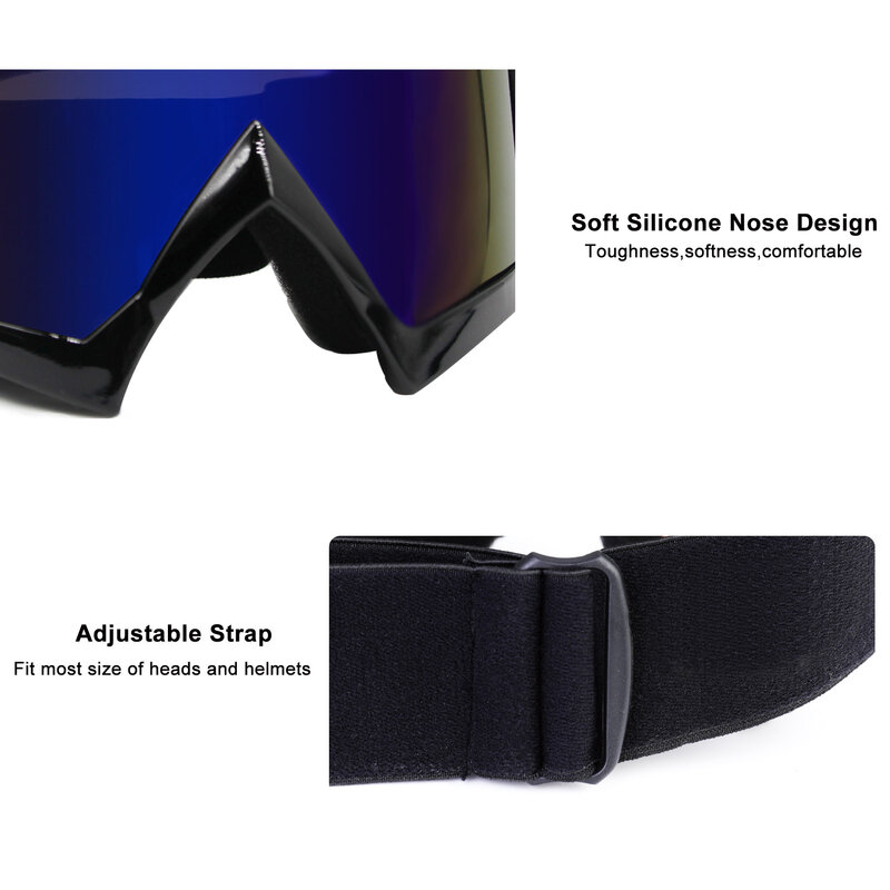 แว่นตารถจักรยานยนต์แว่นตาจักรยานแว่นตา Motocross แว่นตา Windproof แว่นตา ATV ป้องกันฝุ่น Racing GogglesScratch กันน้ำสก...
