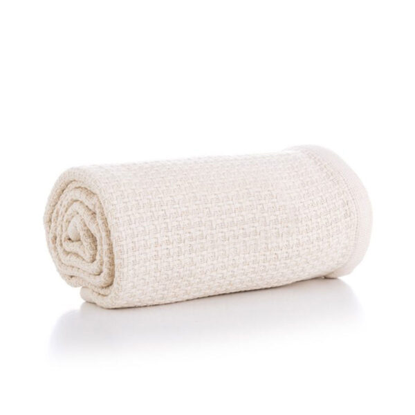 Cotton baby blanket,Children's Blanket Napping Blanket,Super Soft Newborn Kids Monthly Swaddle Wrap Quilts Plaid Cotton-Cream