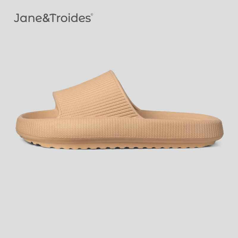 JaneTroides Sandal Platform Wanita Sandal Sol Lembut Eva Pantai Musim Panas Santai Dalam Ruangan Kamar Mandi Antiselip Zapatillas Chaussons