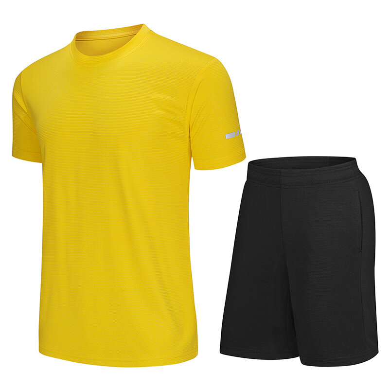 Conjunto deportivo de 2 piezas para hombre, camiseta de manga corta y pantalones cortos, chándal informal de verano