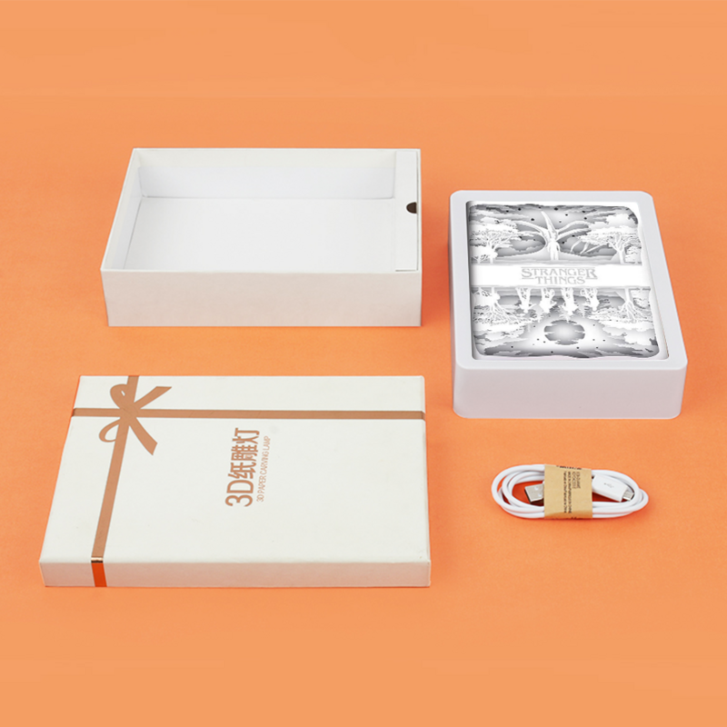3D 그림자 상자 Led 조명, Diy 생일 장식 선물, 독특한 것들 페이퍼컷 라이트 박스, 3D 종이 조각 책상 램프