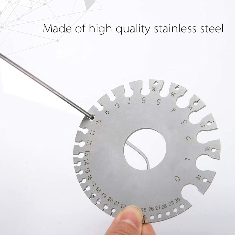 Spessimetro 0.3125 "-0.007" strumento di misurazione del diametro tondo in acciaio inossidabile graduato per filo e metalli non ferrosi