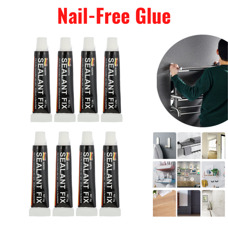 6g SEALANTFIX Nail-Free Glue Quick-Dry Metal Glass Adhesive Strong White Paste Glue