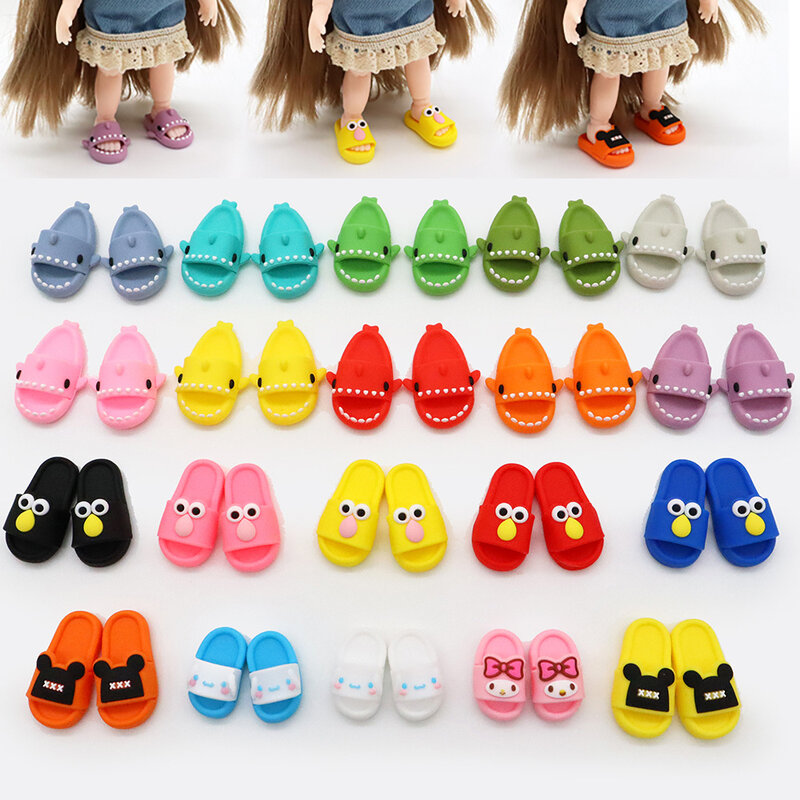 Zapatillas de tiburón para niñas, zapatos de plástico para muñecas Ob11,P9,OB22, Blyth, BJD12, 1/6BJD, accesorios para muñecas YOSD