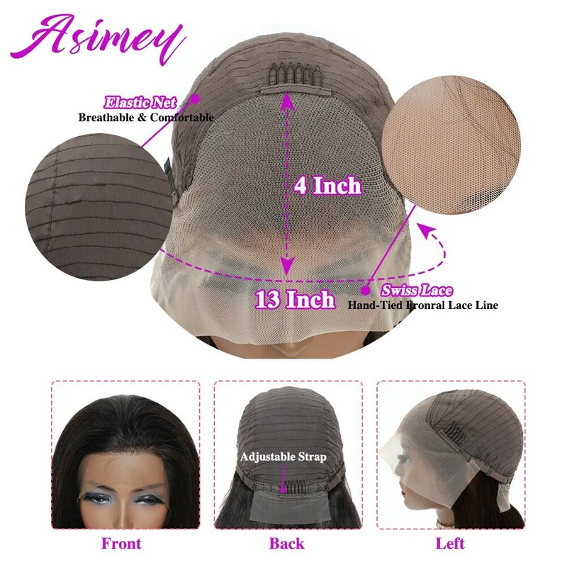 Pelucas frontales de encaje transparente HD 13x6, cabello humano ondulado, peluca Frontal de encaje prearrancado con cabello de bebé natural para mujeres.