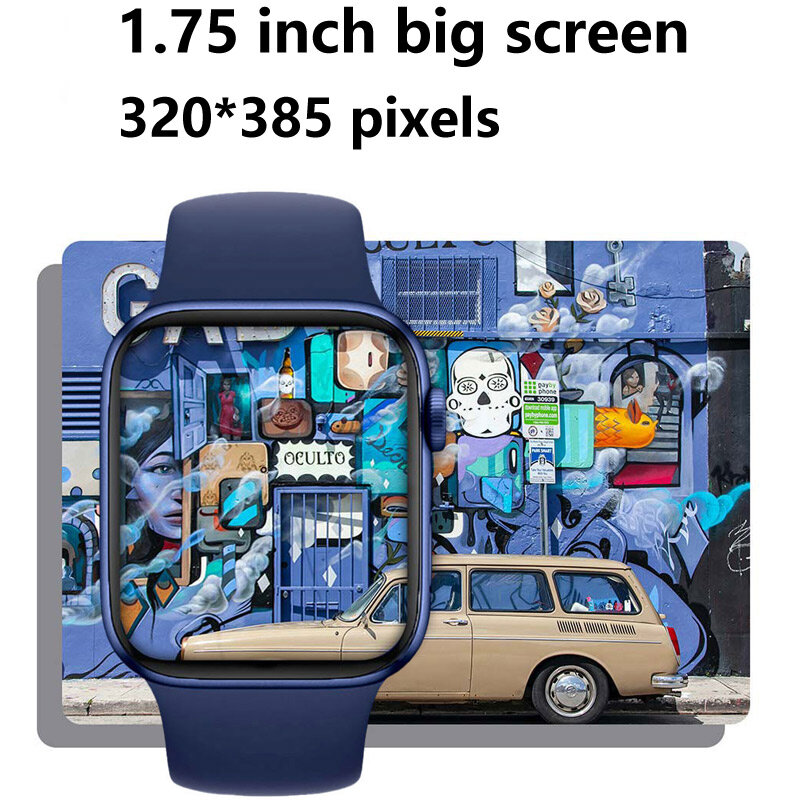 IWO inteligentny zegarek mężczyźni kobiety seria 7 NFC bezprzewodowe ładowanie Smartwatch 2022 połączenie Bluetooth Fitness Tracker Colok dla Huawei iphone