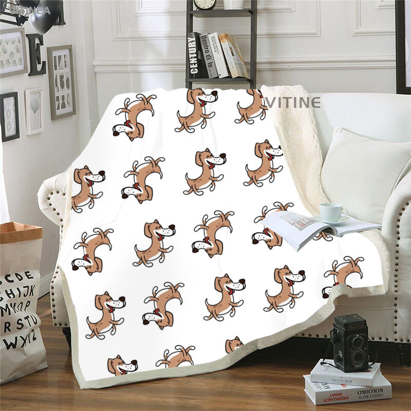 Novo engraçado sofá cama cobertor super macio cães quentes 3d impressão cobertura cobertor velo lance cobertor b16