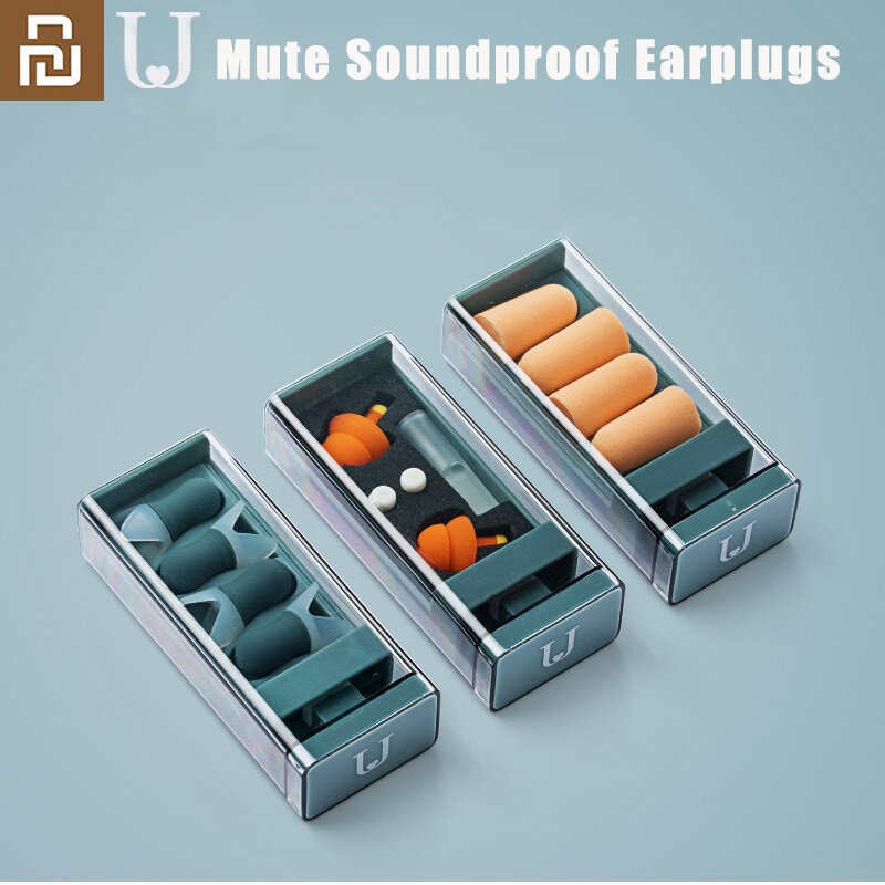 Youpin Soundproof Earplugs Jordan&Judy Professional Mute Noise Reduction Filter Soft Silicone Sleeping foam Travel Earplugs
