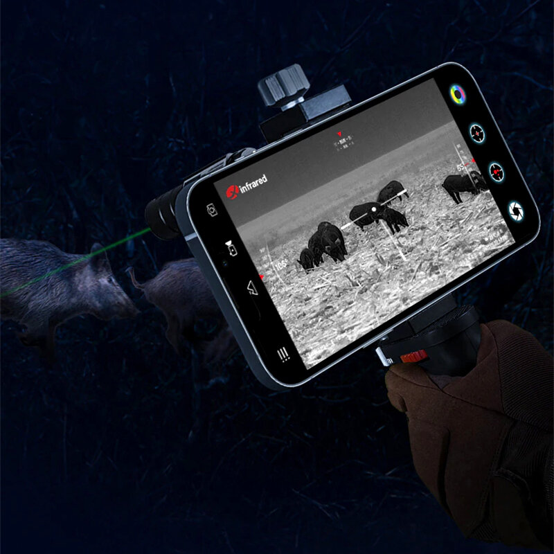 Infiray-赤外線カメラ,暗視ハンティング,単眼,iPhone android用,13mmレンズ15xズーム