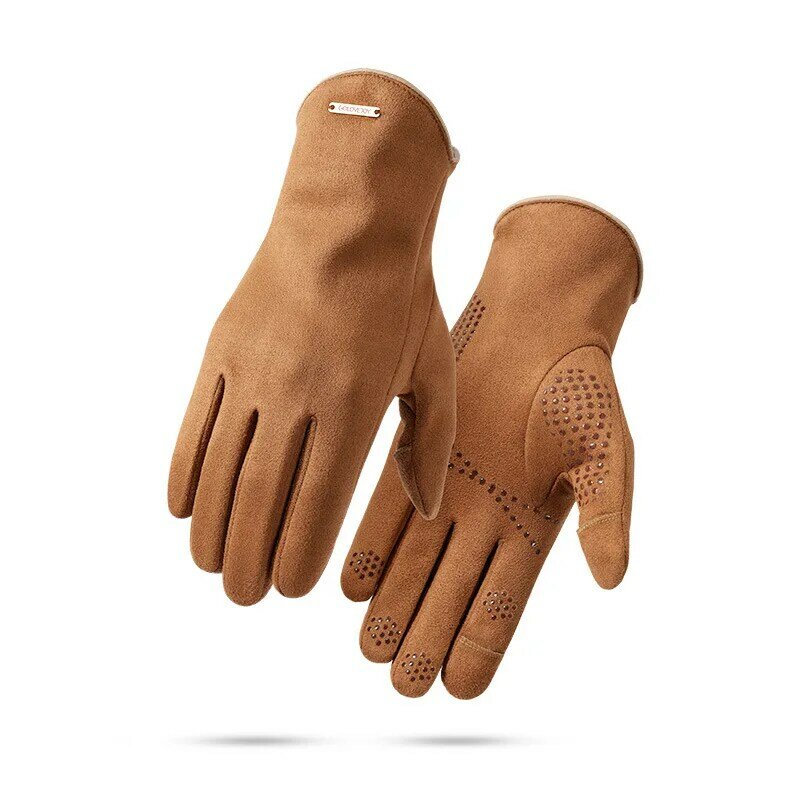 Youpin Winter Suedett Gloves Men's Keep Warm Windproof Driving Guantes Touch Screen Thick Cashmere Anti Slip Outdoor Male Gloves