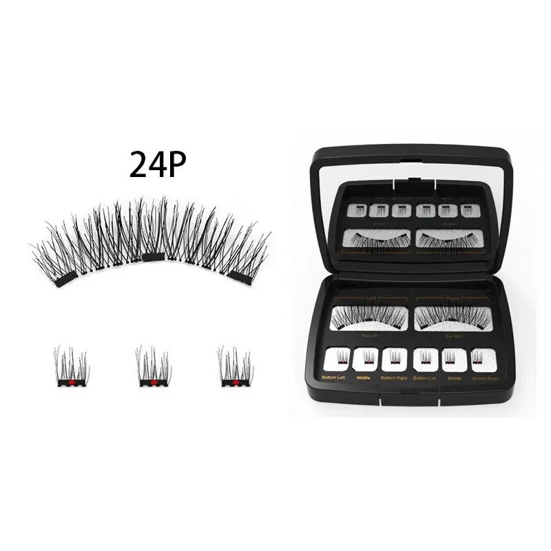2 -4 pairs magnetic eyelashes With Magnets Naturally dense handmade makeup eyelashes extended Reusable false eyelashes