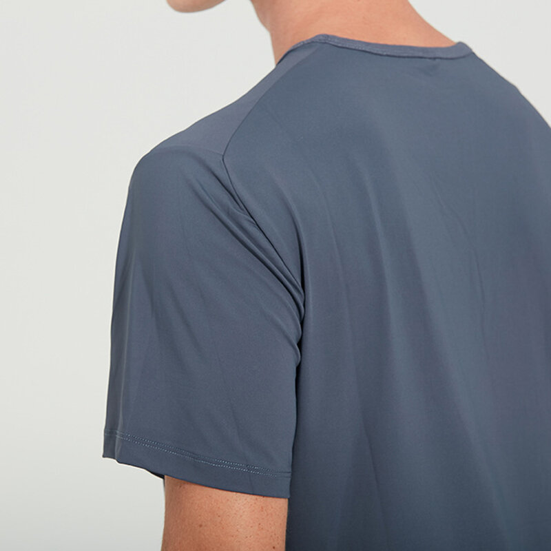 Lulu o fundamental camiseta camisas de manga curta para homens camisa base para treino de fitness yoga roupa esportiva running wear