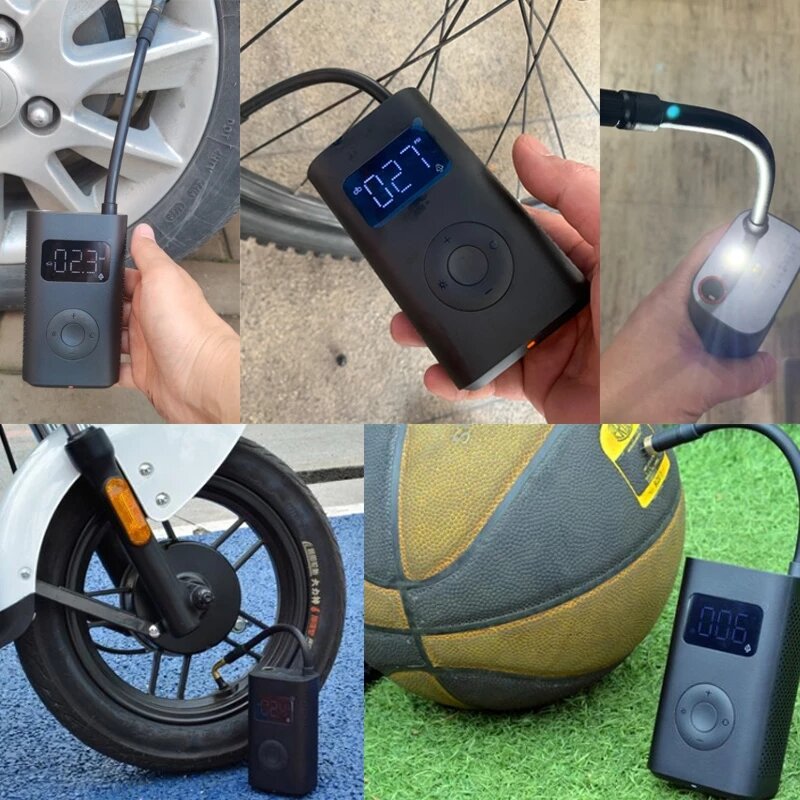 Xiaomi mijia bomba elétrica compressor de ar 1s portátil inteligente digital pneu sensor tesouro inflável para a bomba de futebol da motocicleta