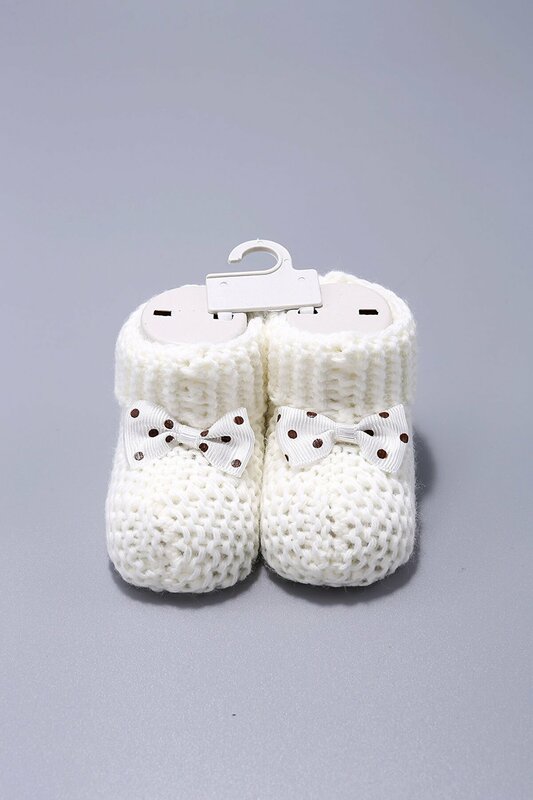 Chaussettes en coton avec nœud pour nouveau-né, chaussures pour garçon et fille, chaussons de premiers pas, confortables et chauds