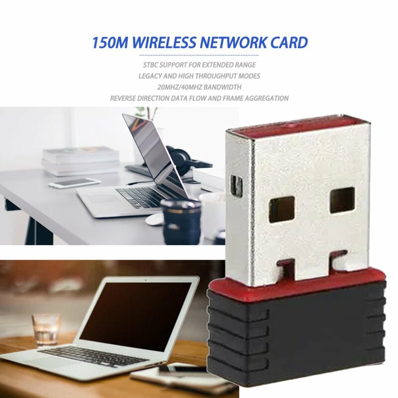 무선 고속 USB N 설치, 노트북용 LAN 네트워크 카드, 150m 와이파이 어댑터, 150Mbps