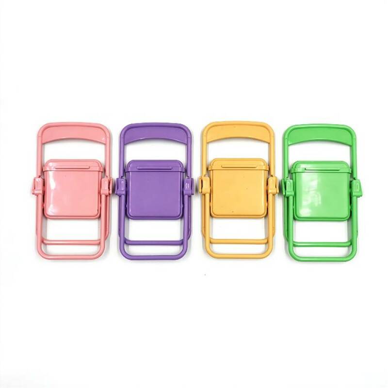 4 farben Einstellbar Macaron Farbe Mini Tisch und Stuhl Rack für Handy Faltbare Teleskop Dekoration