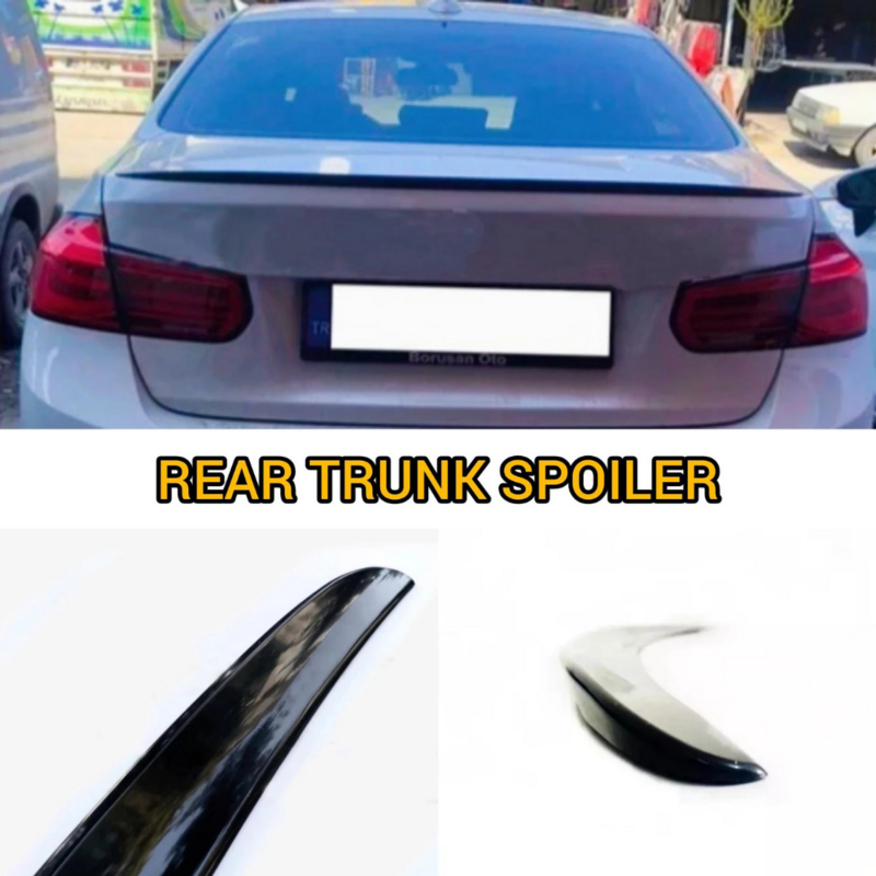 Rear Roof Trunk Spoiler For BMW 3 Series F30 Car Accessories UNIVERSAL Rear Wing Lip Trim Spoiler ABS Glossy Black 5D Styling