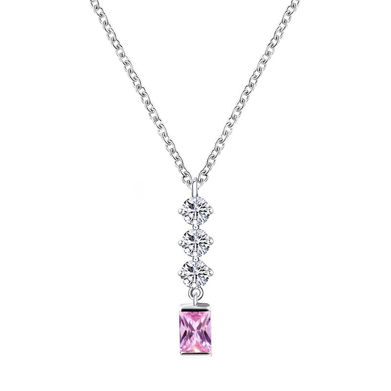 Tianyu Gems 6Mm Ronde Moissanite Diamant Edelsteen Ketting Sterling Zilver 925 Hanger Rose Vergulde Sieraden Huwelijkscadeau