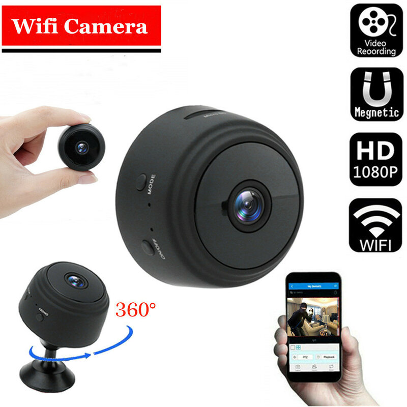 Nova a9 câmera de vigilância por vídeo wifi hid den veio gravador voz sem fio mini filmadoras câmera de vídeo wi-fi