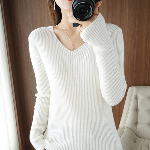 Suéter holgado informal de Cuello alto para mujer medio, farol de cor Camisa de manga sólido, a la moda, otoño e invierno, 202