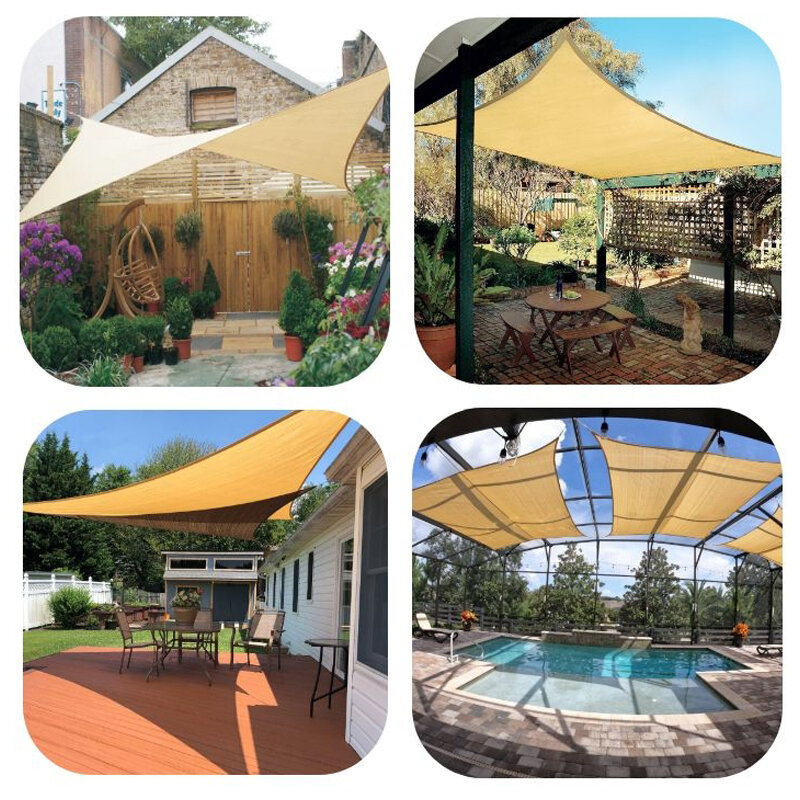 Sale Waterproof Awning Sunshade Sun Shade Sail For Outdoor Garden Beach Camping Patio Pool Sun Canopy Tent Car Sunshade Cloth