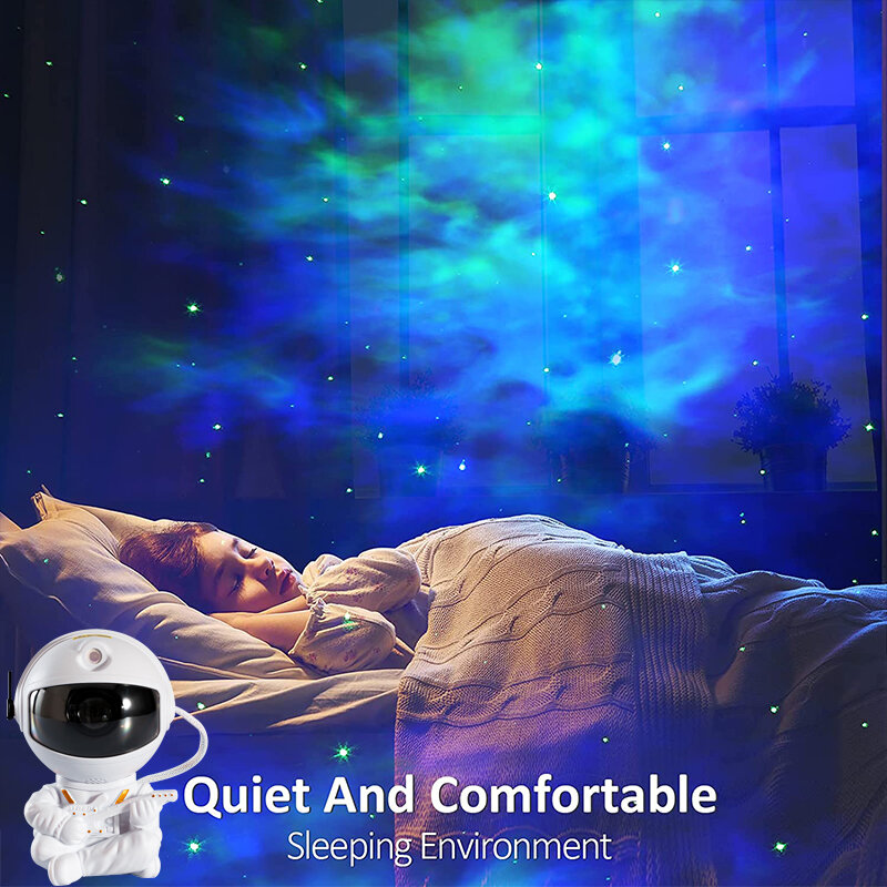 Proyector LED de astronauta para el hogar, lámpara de luz nocturna de cielo estrellado Giratorio por USB para decoración de fiesta, dormitorio, regalo para niños, novedad